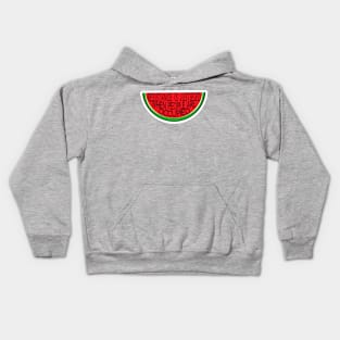 Resistance Is Justified When People Are Occupied - Watermelon - Sticker - Back Kids Hoodie